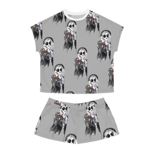 Ensemble pyjama court pour femmes (AOP)